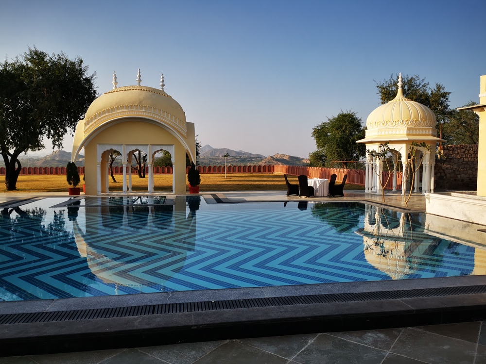 ein Hotel in Rajasthan bei Barmer auf einer Kunstreise durch Indien
